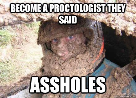 Become a Proctologist they said assholes - Become a Proctologist they said assholes  assholes