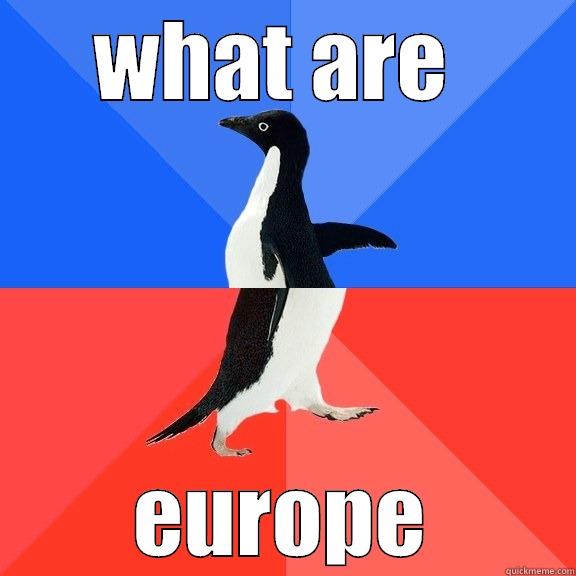 WHAT ARE  EUROPE Socially Awkward Awesome Penguin