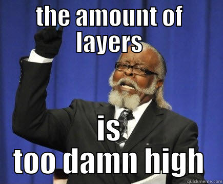 gag gift - THE AMOUNT OF LAYERS IS TOO DAMN HIGH Too Damn High