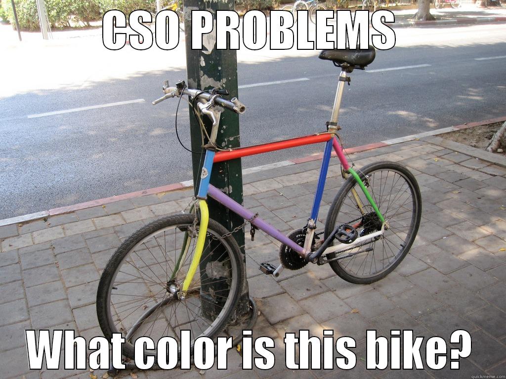 CSO problems - CSO PROBLEMS WHAT COLOR IS THIS BIKE? Misc