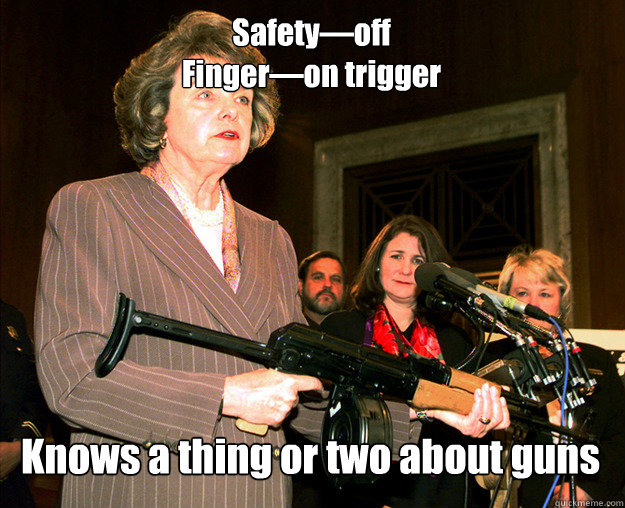 Safety—off
Finger—on trigger Knows a thing or two about guns - Safety—off
Finger—on trigger Knows a thing or two about guns  Misc