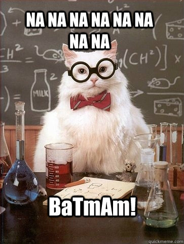 NA NA NA NA NA NA NA NA BaTmAm!  Chemistry Cat