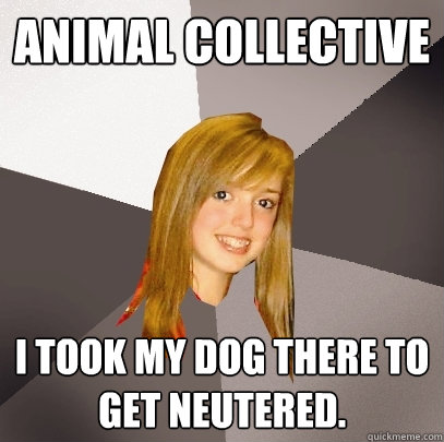 Animal Collective I took my dog there to get neutered. - Animal Collective I took my dog there to get neutered.  Musically Oblivious 8th Grader
