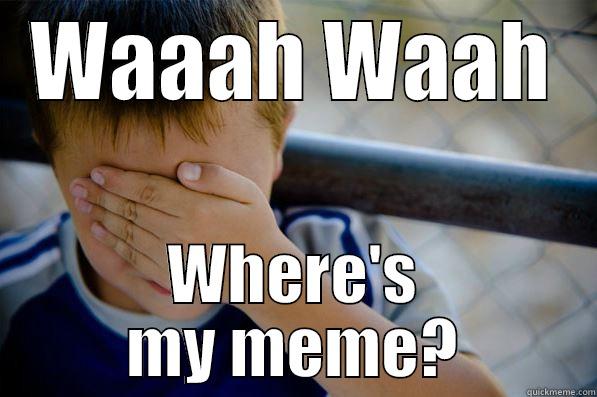 cry baby - WAAAH WAAH WHERE'S MY MEME? Confession kid