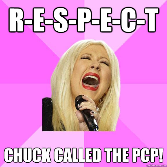 R-e-s-p-e-c-t Chuck called the PCP!  Wrong Lyrics Christina