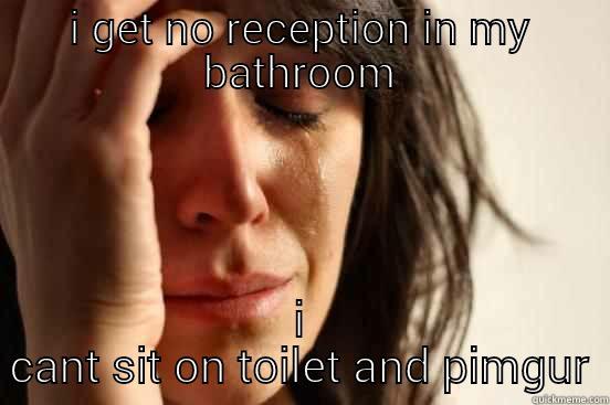 I GET NO RECEPTION IN MY BATHROOM I CANT SIT ON TOILET AND PIMGUR First World Problems