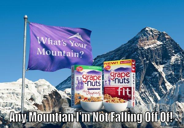 Grape Nuts -  ANY MOUNTIAN I'M NOT FALLING OFF OF! Misc