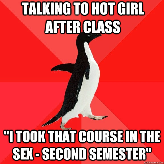 talking to hot girl after class 