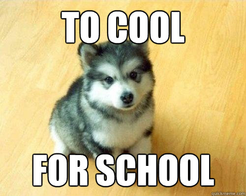 To COOL  FOR SCHOOL  Baby Courage Wolf