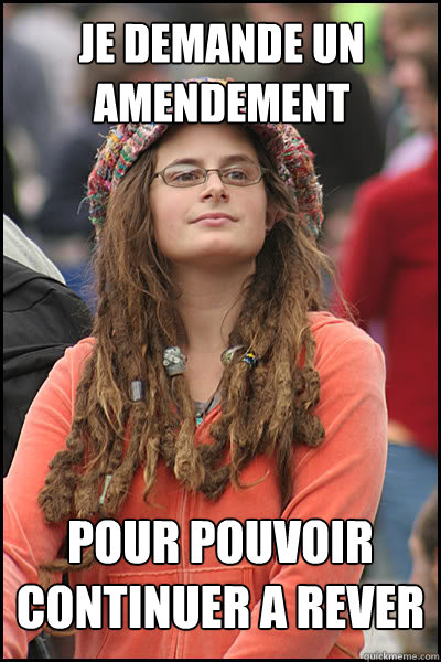 Je demande un amendement pour pouvoir continuer a rever  Bad Argument Hippie