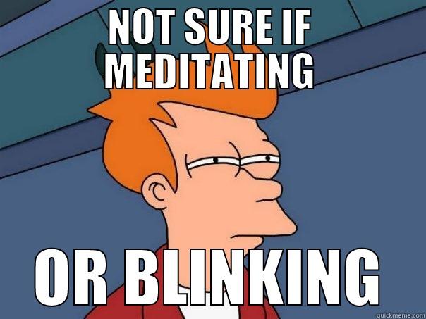 NOT SURE IF MEDITATING OR BLINKING Futurama Fry