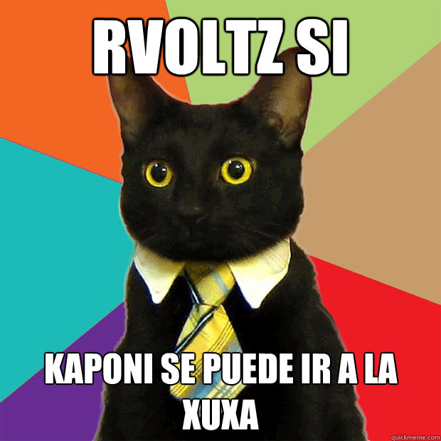 Rvoltz si Kaponi se puede ir a la xuxa  Business Cat