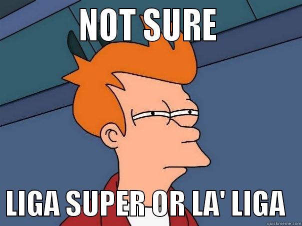           NOT SURE             LIGA SUPER OR LA' LIGA   Futurama Fry