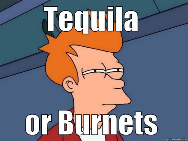 TEQUILA OR BURNETS Futurama Fry