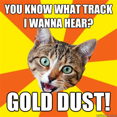 you know what track i wanna hear? GOLD DUST!  Bad Advice Cat