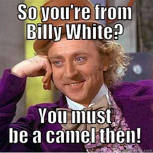 SO YOU'RE FROM BILLY WHITE? YOU MUST BE A CAMEL THEN! Condescending Wonka