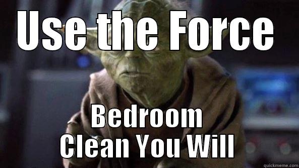 If We Could Do This As Parents - USE THE FORCE BEDROOM CLEAN YOU WILL True dat, Yoda.