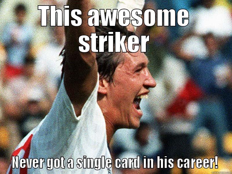 THIS AWESOME STRIKER NEVER GOT A SINGLE CARD IN HIS CAREER! Misc