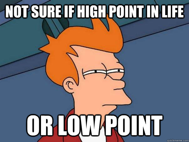 Not sure if high point in life Or low point - Not sure if high point in life Or low point  Futurama Fry