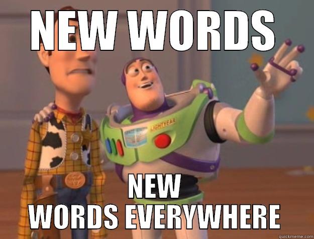 NEW WORDS NEW WORDS EVERYWHERE Toy Story