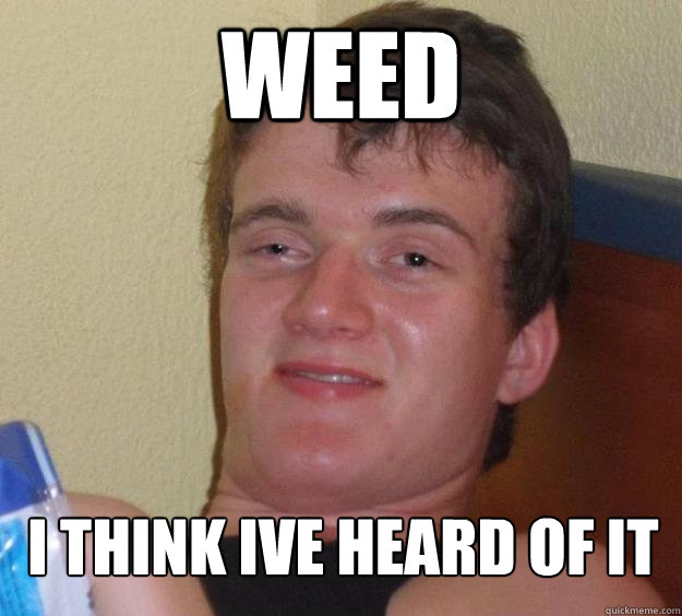 weed i think ive heard of it once  10 Guy