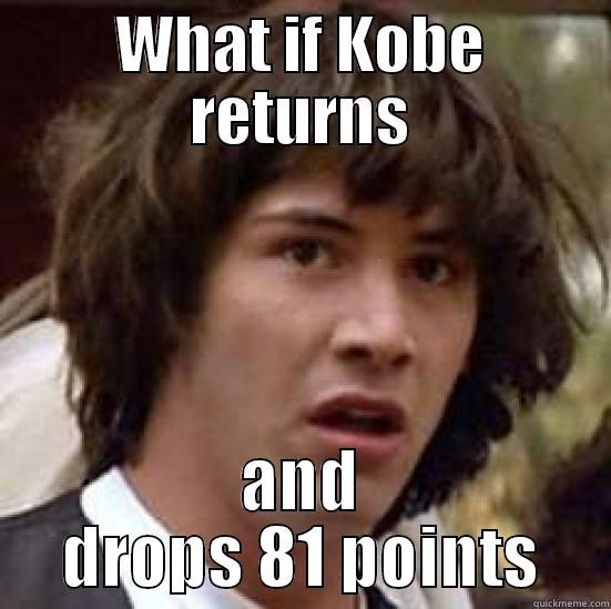 WHAT IF KOBE RETURNS AND DROPS 81 POINTS conspiracy keanu