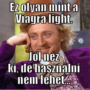 EZ OLYAN MINT A VIAGRA LIGHT. JÓL NÉZ KI, DE HASZNÁLNI NEM LEHET... Condescending Wonka