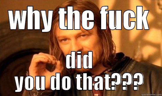 funny,i don't know that? - WHY THE FUCK DID YOU DO THAT??? Boromir