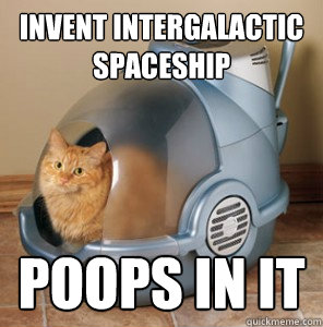 invent intergalactic spaceship poops in it - invent intergalactic spaceship poops in it  Space Cat