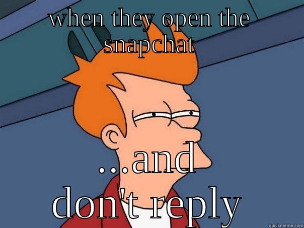 WHEN THEY OPEN THE SNAPCHAT ...AND DON'T REPLY Futurama Fry