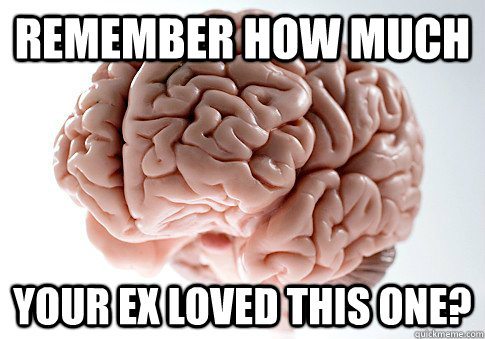 remember how much your ex loved this one?  Scumbag Brain