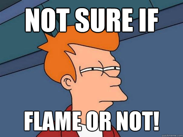 not sure if flame or not!  Futurama Fry