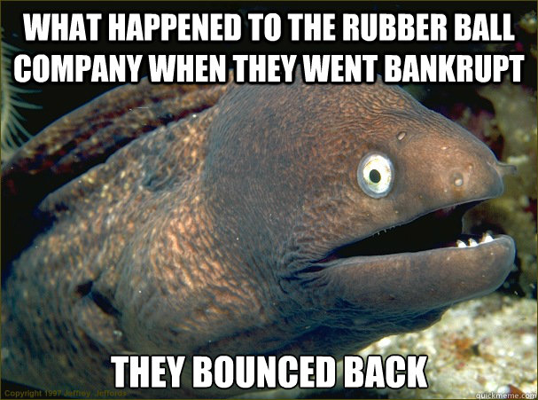 What happened to the rubber ball company when they went bankrupt They bounced back - What happened to the rubber ball company when they went bankrupt They bounced back  Bad Joke Eel