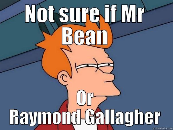 NOT SURE IF MR BEAN OR RAYMOND GALLAGHER Futurama Fry