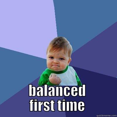 Trial Balance -  BALANCED FIRST TIME Success Kid