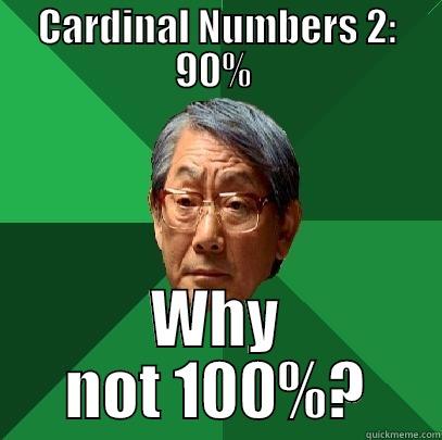 CARDINAL NUMBERS 2: 90%  WHY NOT 100%? High Expectations Asian Father