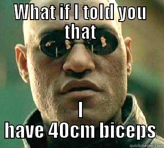 Bicep Lol - WHAT IF I TOLD YOU THAT I HAVE 40CM BICEPS Matrix Morpheus