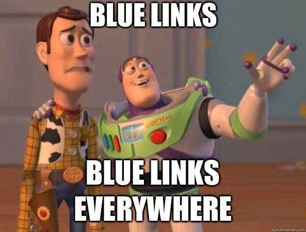 Blue links Blue links everywhere  Toy Story