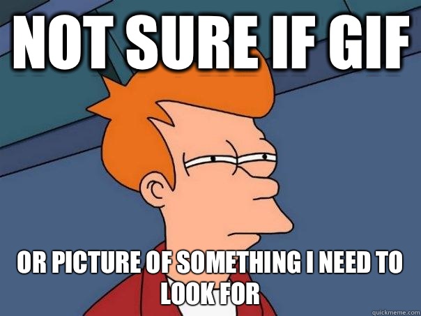 not sure if gif or picture of something I need to look for  Futurama Fry