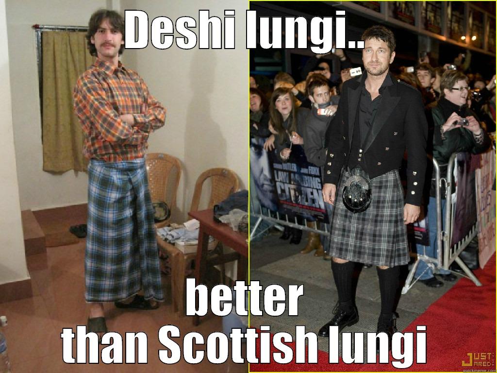 DESHI LUNGI.. BETTER THAN SCOTTISH LUNGI Misc