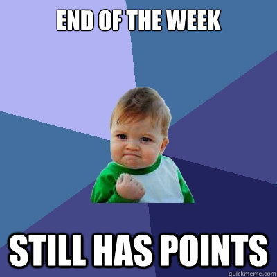 End of the week still has points  Success Kid