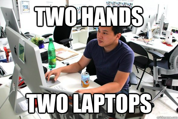 TWO HANDS TWO LAPTOPS - TWO HANDS TWO LAPTOPS  Small Business Gene