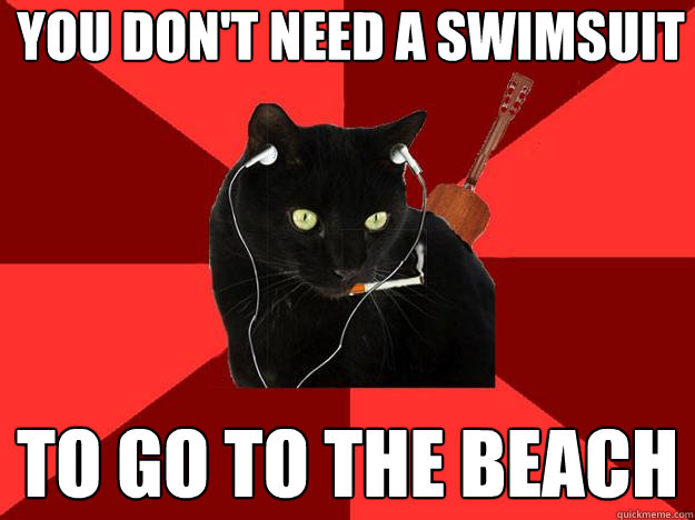 You don't need a swimsuit to go to the beach  Berklee Cat