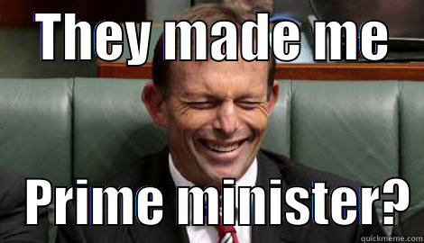 ROFL Tony -    THEY MADE ME       PRIME MINISTER? Misc