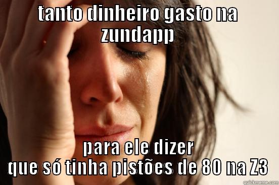 TANTO DINHEIRO GASTO NA ZUNDAPP PARA ELE DIZER QUE SÓ TINHA PISTÕES DE 80 NA Z3 First World Problems