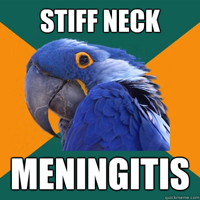 Stiff Neck Meningitis - Stiff Neck Meningitis  Paranoid Parrot