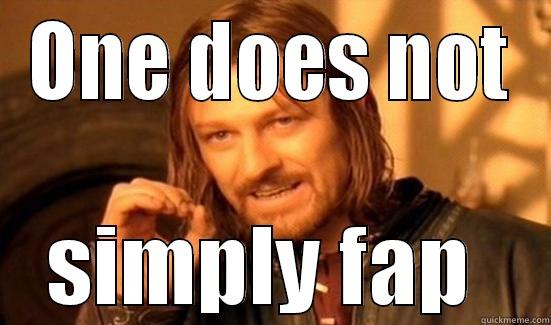 ONE DOES NOT SIMPLY FAP  Boromir