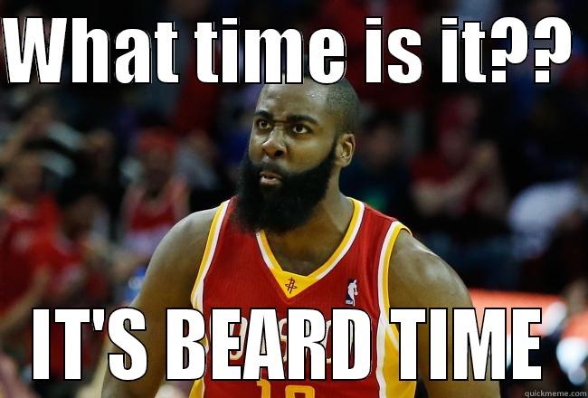 What tyme is it - WHAT TIME IS IT??  IT'S BEARD TIME Misc