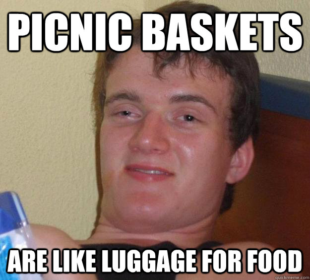 Picnic Baskets Are like luggage for food  10 Guy