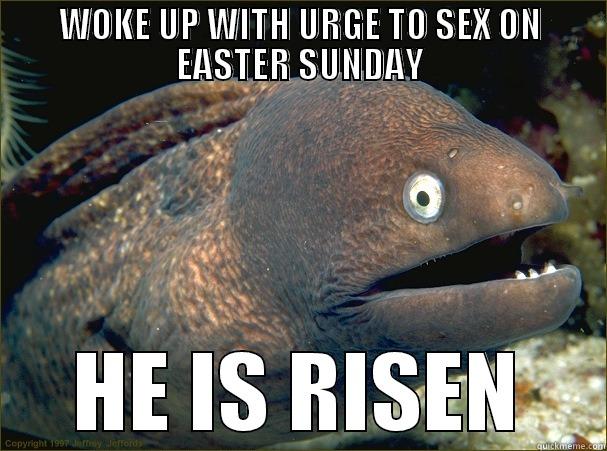 WOKE UP WITH URGE TO SEX ON EASTER SUNDAY HE IS RISEN Bad Joke Eel